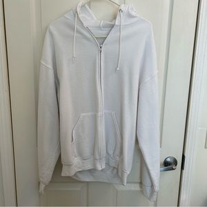 Oversized Zip Up Sweatshirt Hoodie